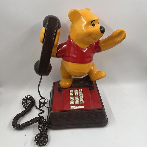 Vintage WINNIE THE POOH Landline Telephone Collectible Antique Disney 1964 - Picture 1 of 12